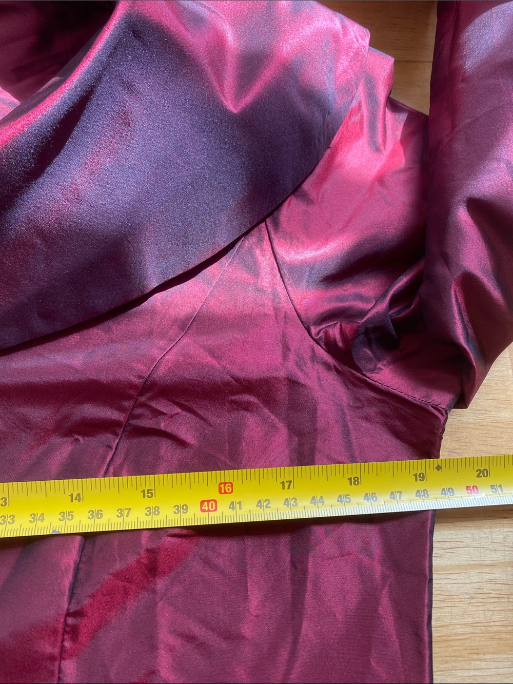 ! Lafayette 148 8 Burgundy Purple Silk Taffeta Wrap Tie Top - Picture 8 of 14
